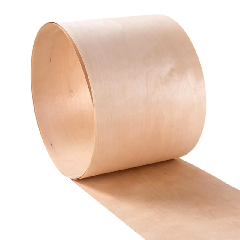 1 рулон натурального березового шпона тонкий деревянный шпон массивная