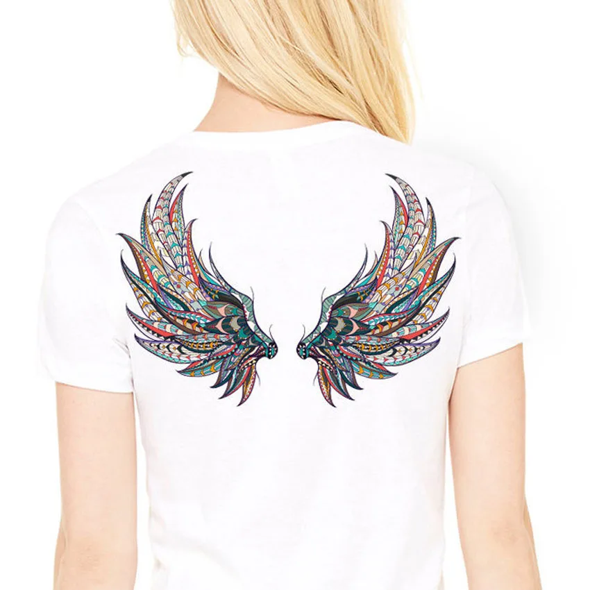 Женская футболка с принтом крыльев Ангела Повседневная летняя круглым вырезом и