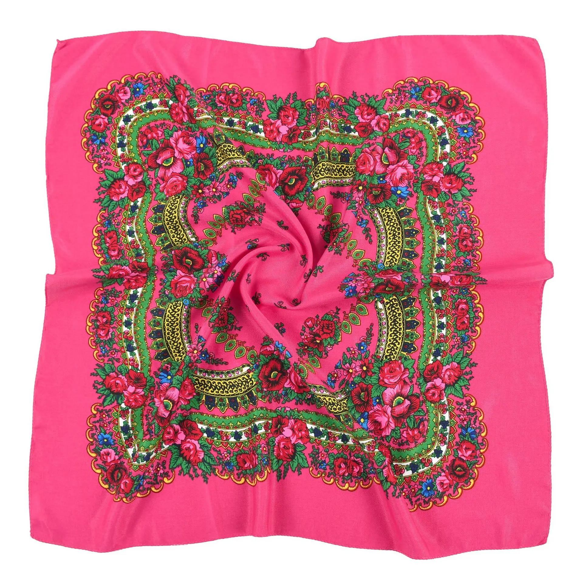 Женский квадратный шарф в этническом стиле русский Национальный платок хиджаб