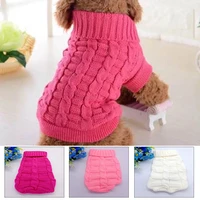 pet cat dog knitted jumper winter warm sweater dog coat jacket chihuahua clothes