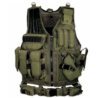 outdoor hiking military combat camouflage vests tactical airsoft molle adjustable tactical camping outdoor vest