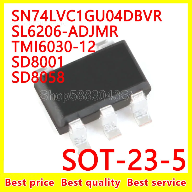 

(50 шт.) 100% Новый оригинальный SN74LVC1GU04DBVR SL6206-ADJMR SD8001 SD8058 SOT-23-5