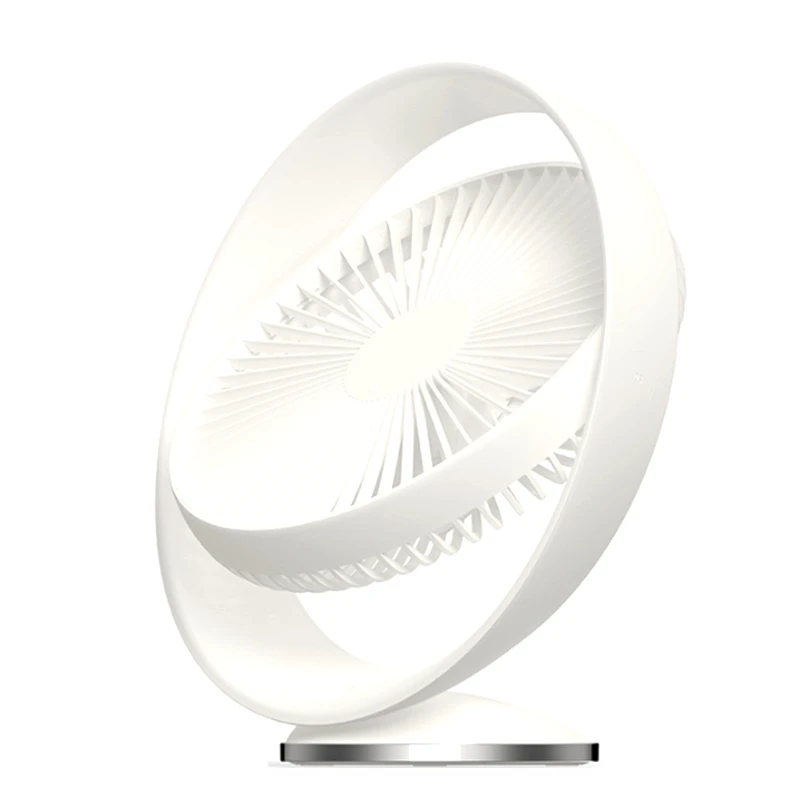 Настольный вентилятор с мощным потоком воздуха бесшумный портативный