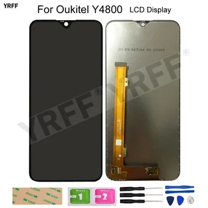 mobile phone lcd screens for oukitel y4800 lcd display touch screen digitizer glass panel sensor repair parts tool free shipping free global shipping