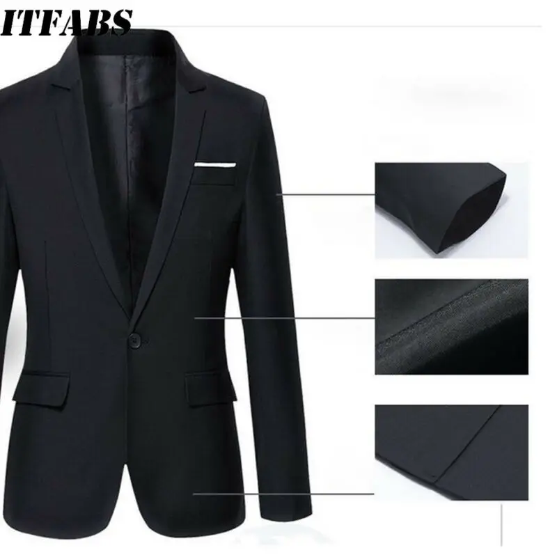 Мужской Блейзер повседневный приталенный офисный пиджак деловой Осень-зима 2019 |