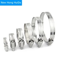 band hose clamps fuel pipe worm gear clip adjustable slotted 304 stainless steel 6 130mm
