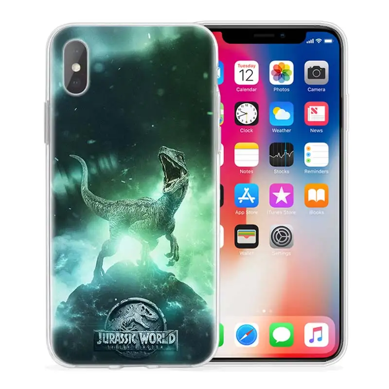 World Jurassic Park Case for Apple iPhone 14 13 12 Mini 11 Pro XS Max XR X 7 8 6 6S Plus Silicon Funda Phone Cover Coque Carcasa