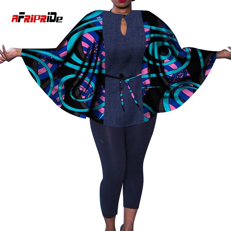 Женская шаль с принтом в африканском стиле Bazin Riche Dashiki топ рубашка размера плюс