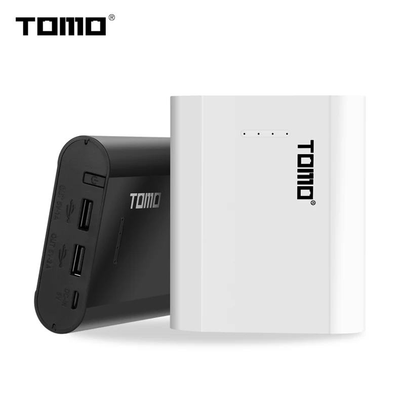 

TOMO P4 18650 Charger Power bank case lithium battery smart charger storage box LED indicator Dual USB output ports