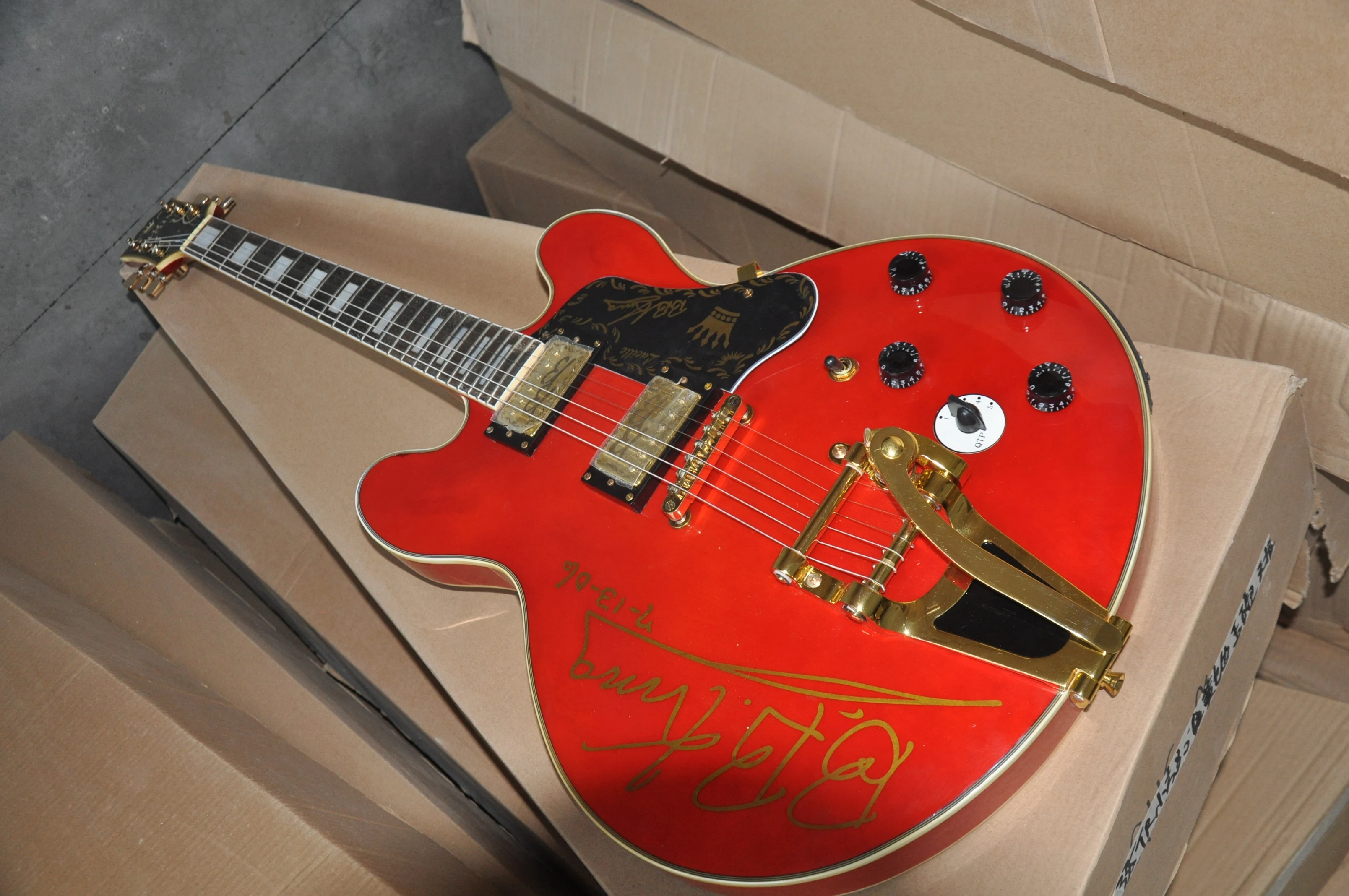 

New best 5-position Switch B.B. King signature Gloss red Electric Guitar In stock 62