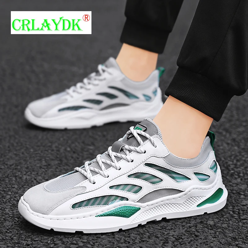 

CRLAYDK Men's Fashion Running Shoes Walking Casual Workout Training Sport Breathable Sneakers Boys Students Mesh Non Slip Tennis