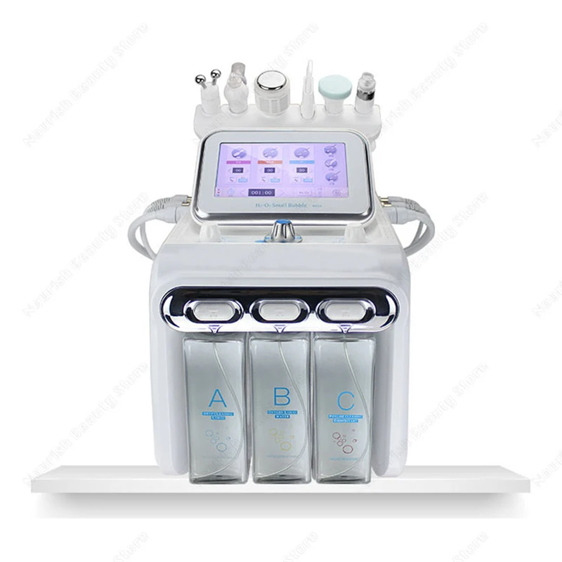 

6 in 1 Portable Hydro Dermabrasion Small Bubble Skin Care beauty Spa machine/water jet hydro diamond peeling microdermabrasion