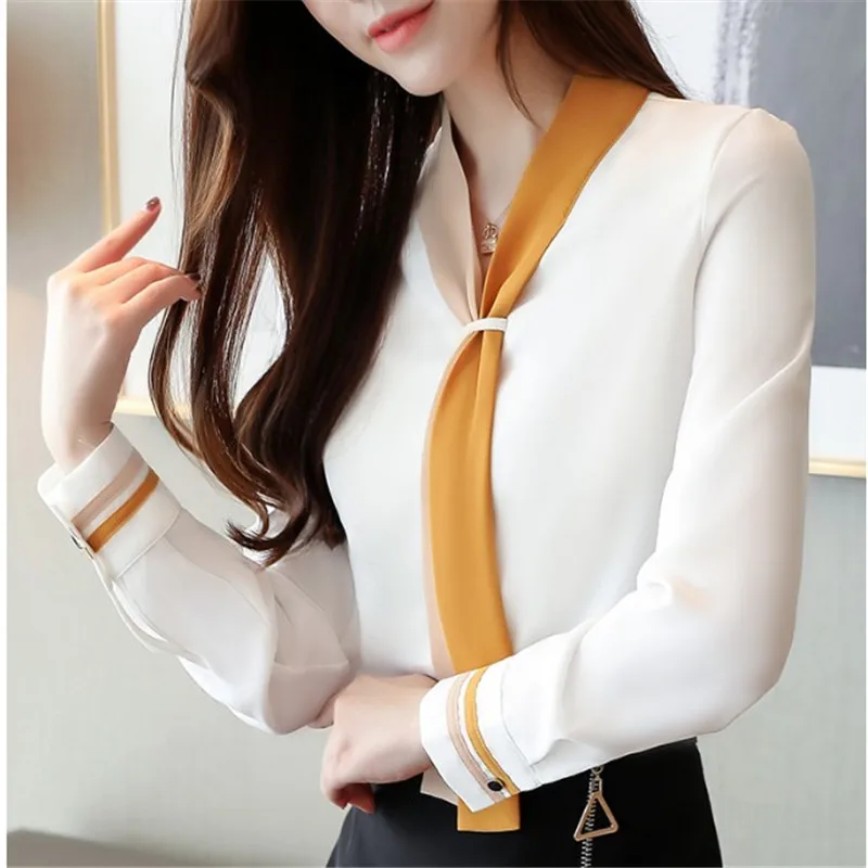 

Рубашка женская дизайнерская нишевая, Новинка весна-лето 2020, Свободная шифоновая рубашка в западном стиле ретро