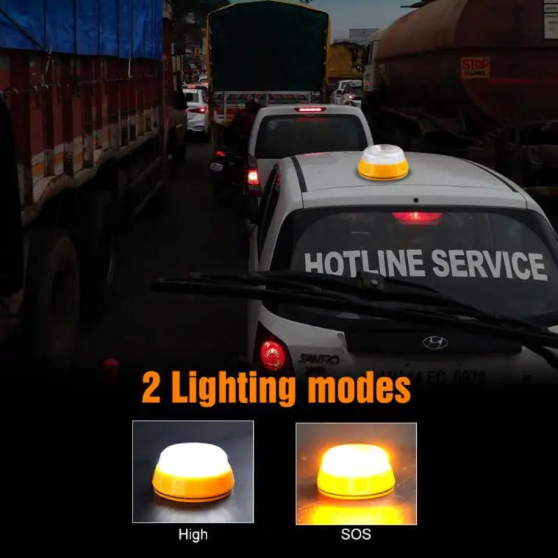 

V16 Car LED Emergency Light Strobe Light Magnetic Base Roadside Traffic Safety Warning Light Car Beacon Lamps LED Flashing Light