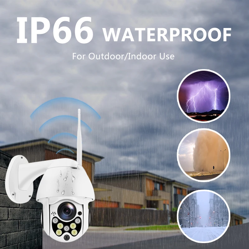 IP камера купольная беспроводная 1080P Wi Fi 4 кратный зум|Камеры видеонаблюдения| |