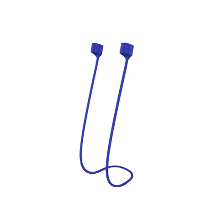 Blue Для Airpods чехол силиконовые наушники бутоны конфеты кремнезема гарнитура для Apple наушники чехол s ультратонкий протектор чехол - Цвет: Blue