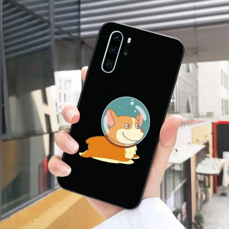 

Cute Corgi Butt Animal Puppy Phone Case Black For Huawei P10/20/30/40/20Pro/30Pro/30Lite/40Pro NOVA3/3E/3i/7SE Cases
