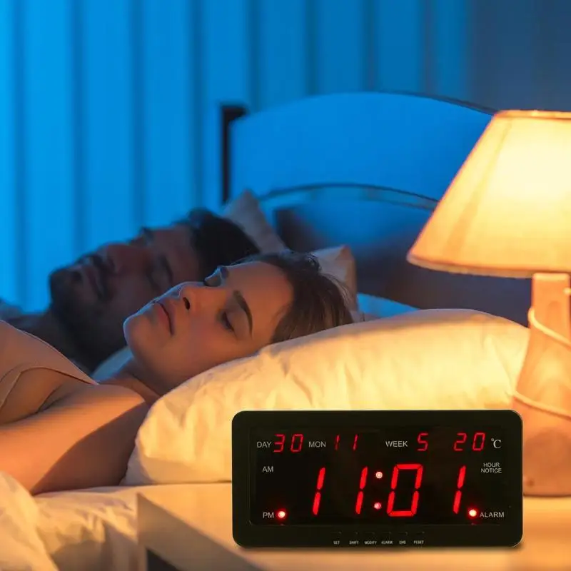USB Цифровой Будильник Подсветка Повтор бесшумный голосовой Календарь настольные
