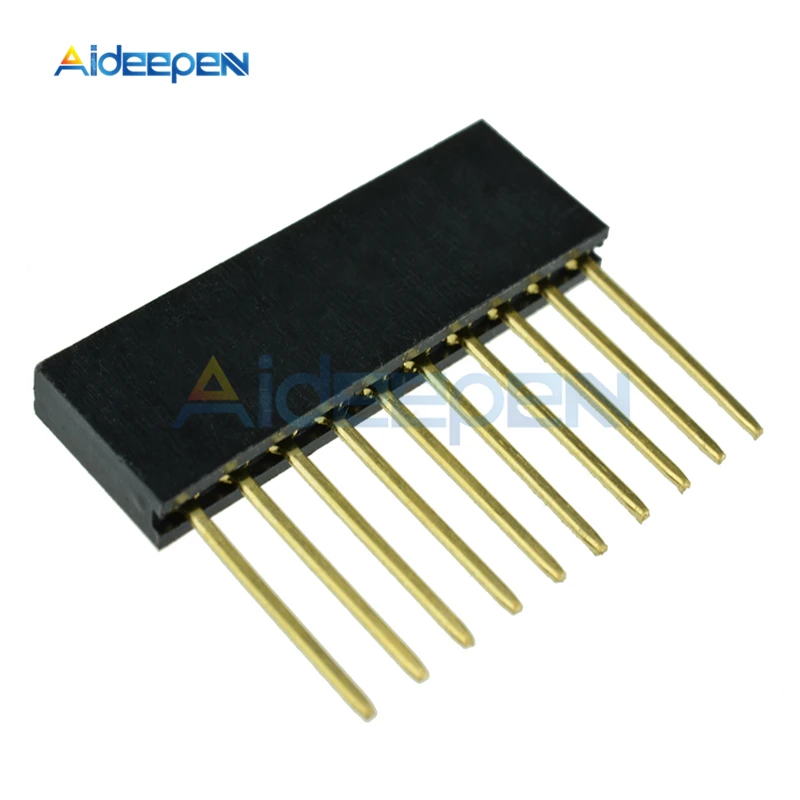 10Pcs/lot 2.5mm 6Pin 8Pin 10Pin Single Row Female Long Pins 11mm Breakaway PCB Board Pin Header Socket Connector For Arduino