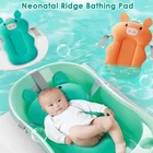 Портативный Регулируемый коврик для детской ванны, подушка для ванны и душа, поддерживающий коврик для новорожденных, складное детское сиденье для ванны с плавающей планкой