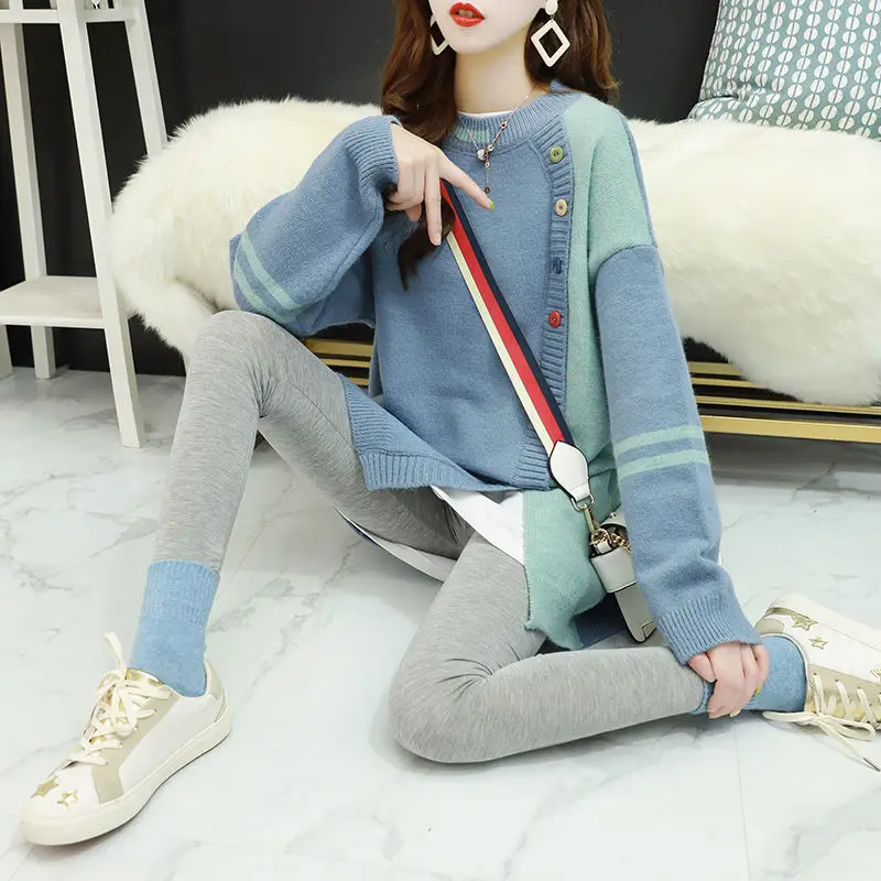 Пуловер Женский свободного покроя с красным лесом свитер в Корейском стиле дикая