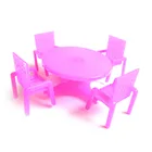1:12 розовое 112 весы обеденный стол стул набор мебели для кукольного домика кухня мебель для еды игрушки комплекты кукольный домик миниатюра