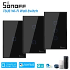 Умный настенный светильник SONOFF T3 с Wi-Fi, американский переключатель, тип 120 с границей, 123 Gang, 433 RFAPPсенсорное управление для Alexa Google Home