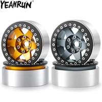 yeahrun 4pcs aluminum 1 9 2 2 beadlock wheel rims for 110 rc crawler axial scx10 wraith 90048 rr10 wheels hubs parts