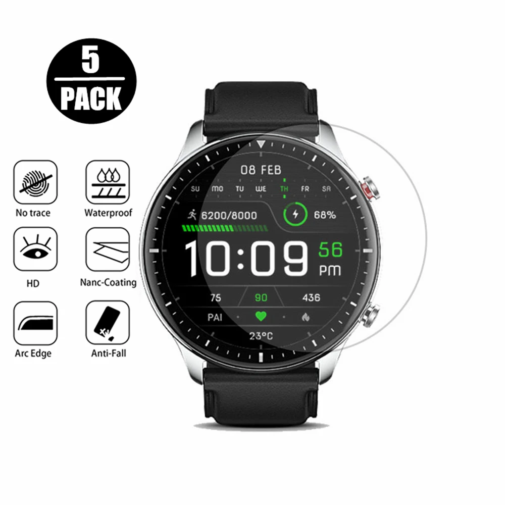 5 шт. Защитная пленка для экрана Xiaomi Huami Amazfit GTR 2 Смарт часы мягкая защитная из ТПУ