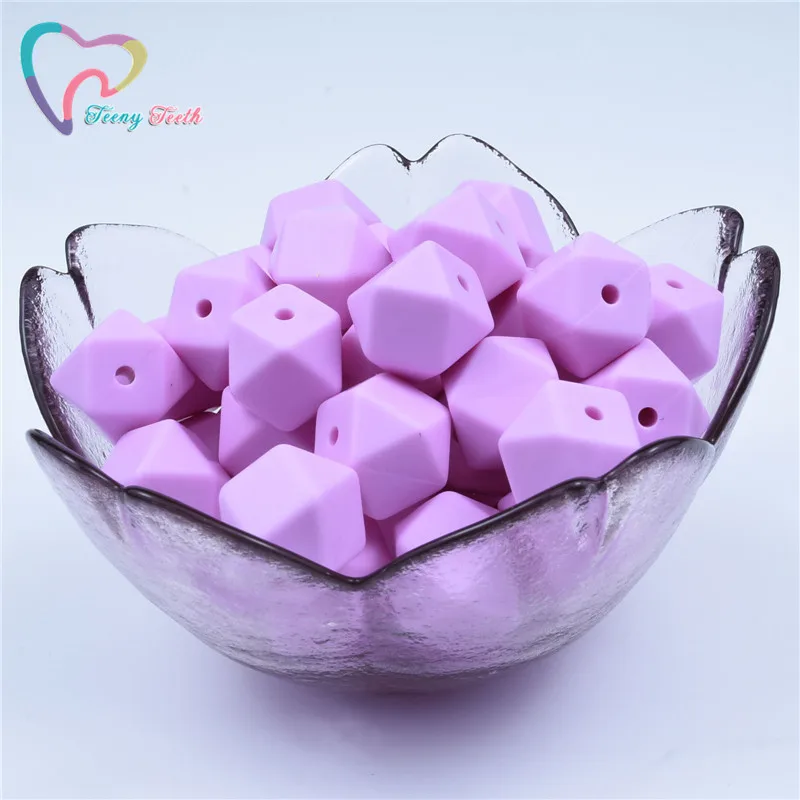 Pale Pink 20 шт. 14 мм Детские шестигранные силиконовые бусины Восьмиугольные бусины DIY соска цепь Perle Силиконовые Детские Прорезыватели жевательные бусины детские товары - Цвет: Pale Pink