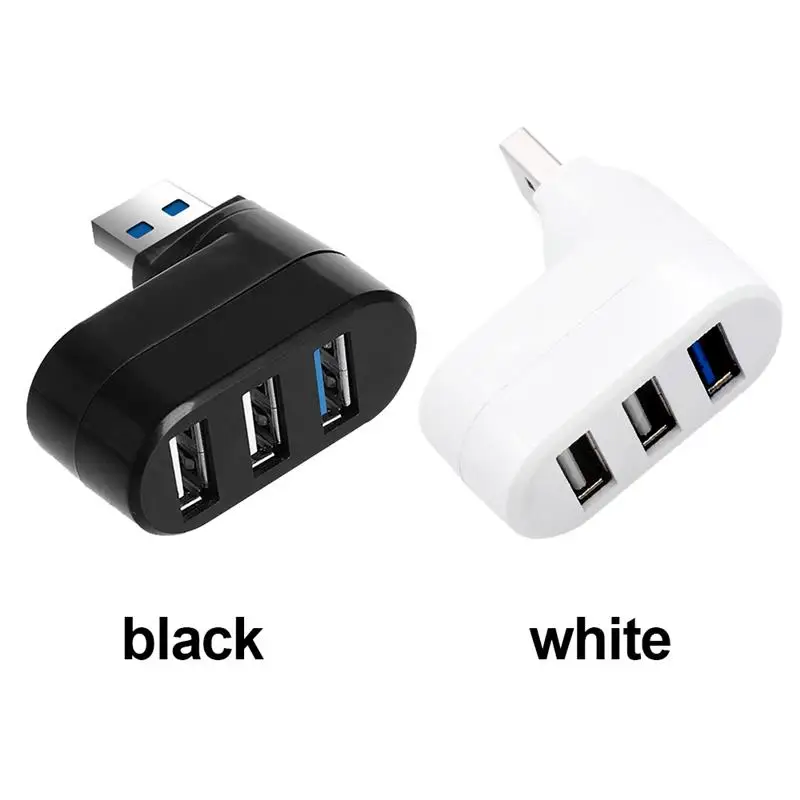 

High Speed 3 Port USB 3.0 Multi HUB Splitter 90/180 Degree Rotatable Mini USB 2.0 HUB Expansion For MacBook Pro PC Laptop