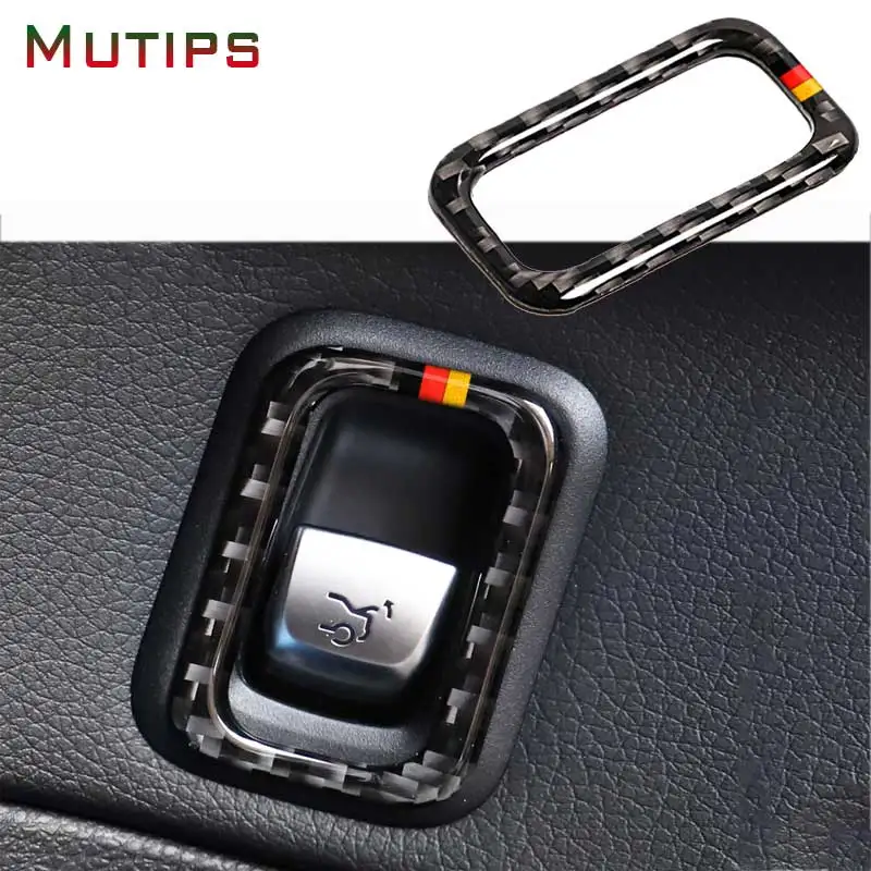 

Мульти кнопки управления переключателем заднего багажника автомобиля крышка отделки рамы углеродного волокна наклейка Аксессуары для Mercedes W205 C Class GLC