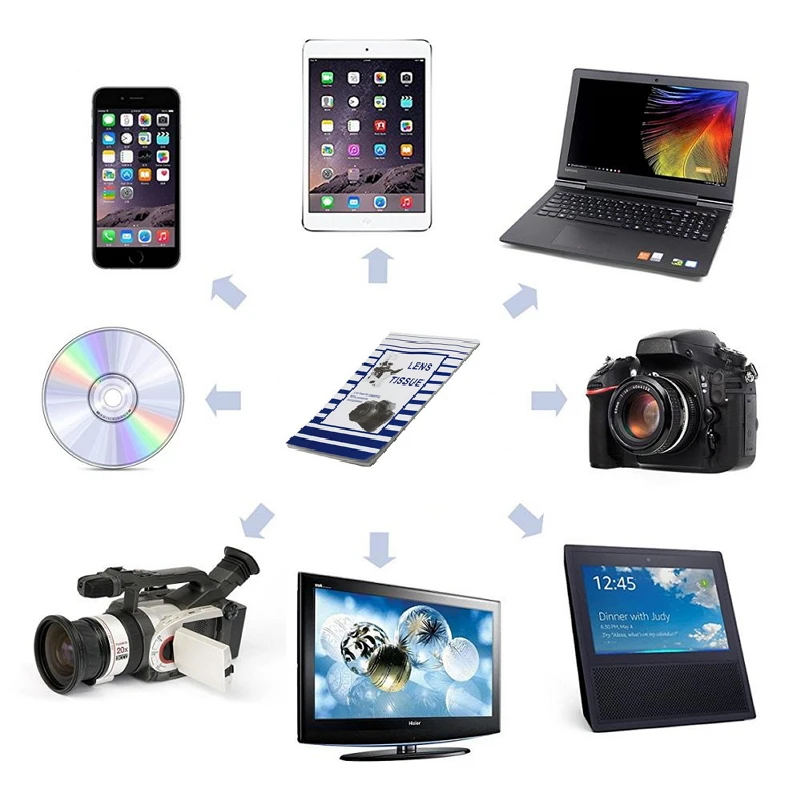 Бумага для чистки объектива фотоаппарата 50-500 листов | Электроника