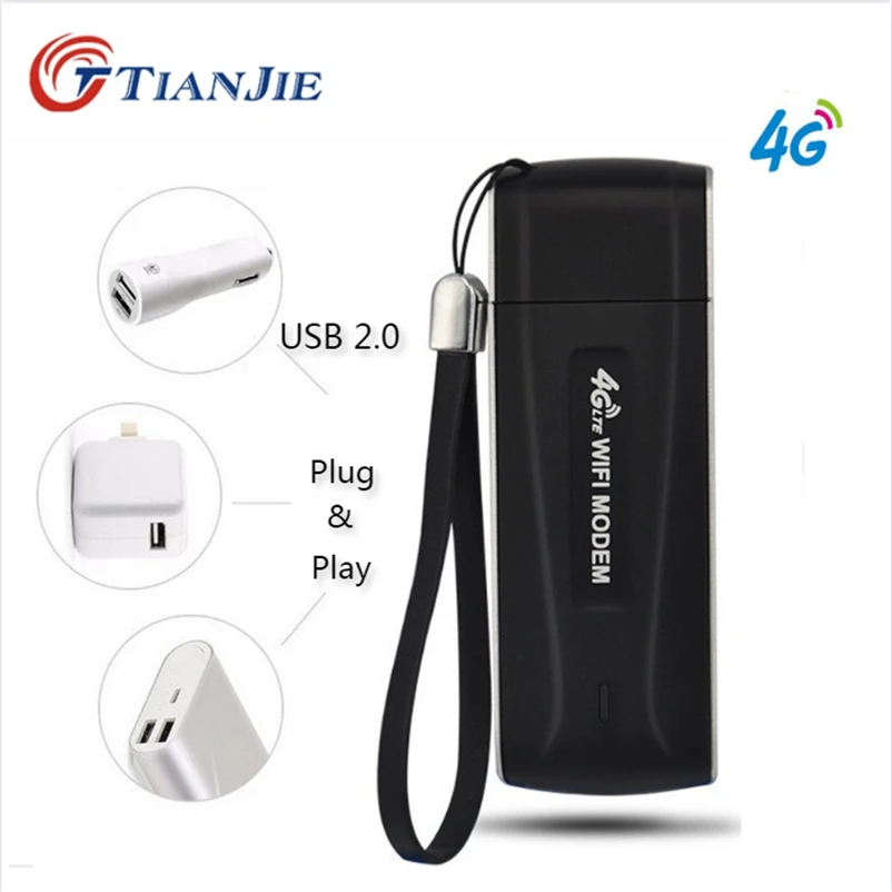 TIANJIE разблокированный 4G/LTE USB wi fi роутер модем беспроводной 3G/4G точка доступа