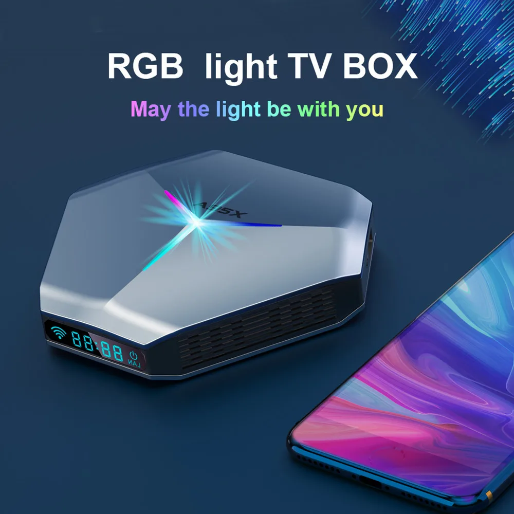 Приставка Amlogic S905X4 A95X F4 AV1 Smart OTT IPTV Android Box Двухдиапазонная Поддержка Wi-Fi 4K Youtube Netflix