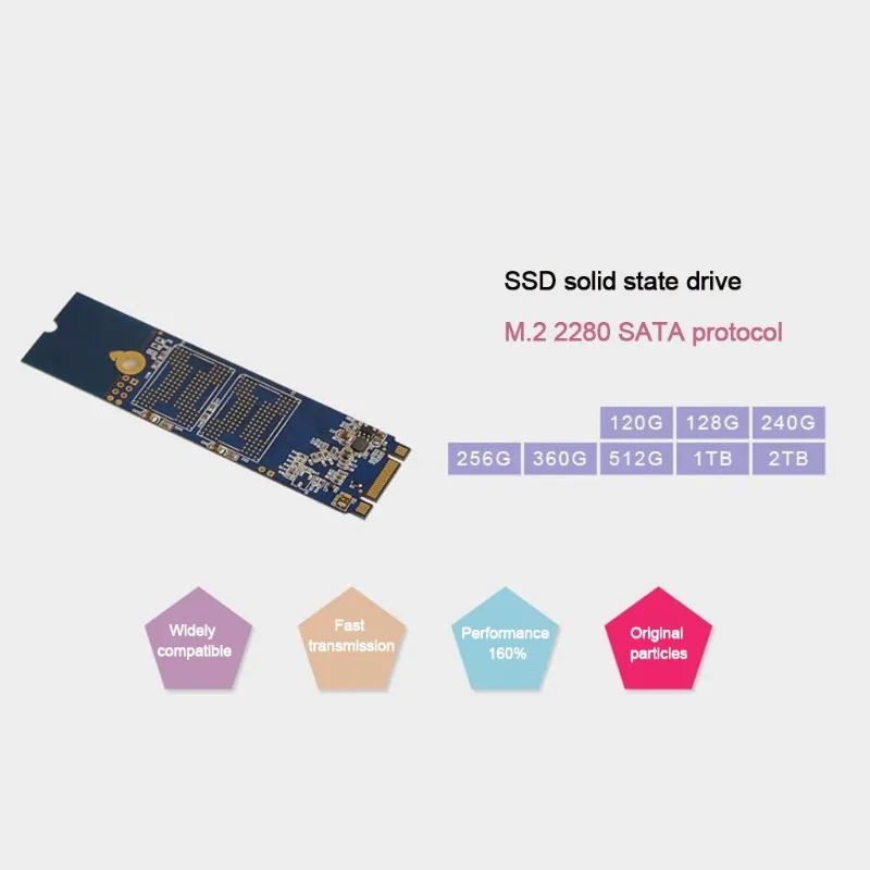 

Твердотельный накопитель M.2 2280 SATA III 6 Гбит/с SSD, внутренний тонкий жесткий диск HDD, высокая производительность, скорость Мбит/с для ноутбука