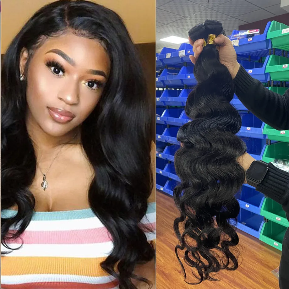 Шикарные волосы бразильские человеческие волнистые пряди волос 8 30 дюймов 3/5/10 шт.