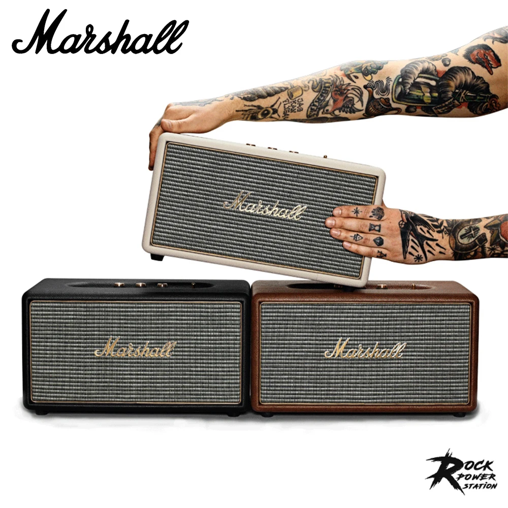 

Bluetooth колонка Marshall Stanmore, беспроводная Портативная колонка Rock в стиле ретро, колонка с сабвуфером, стерео и басами, для дома и улицы