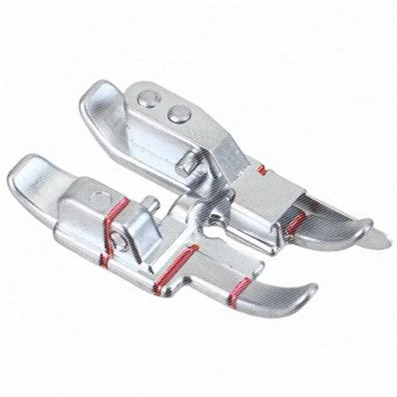 

1/4 of presser foot with baffle for locking edge for multifunctional sewing machine.