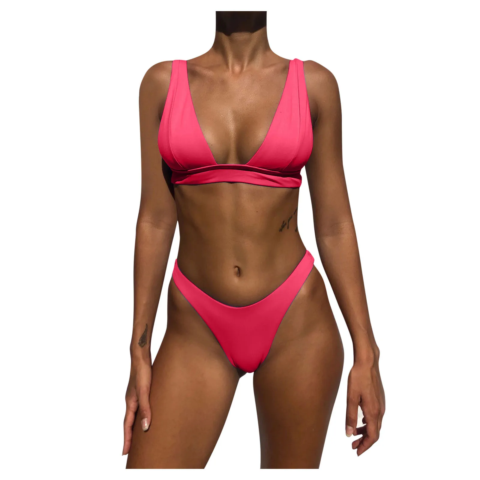 Бикини с высокой талией купальники пуш-ап женский купальный костюм на бретельках