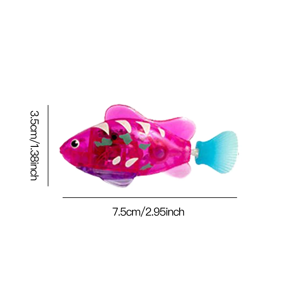 

4pcs Light Transparent Electric Fishs Wimming In The Water Bathing Shower Flash Fishs Toy Sink Bathtub Swimming Pool Kids Gifts