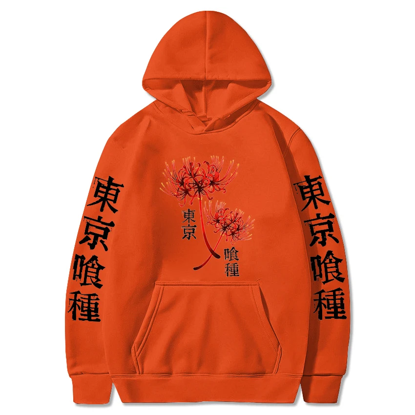 Hot Tokyo Ghoul Spider Lily Hoodie Anime Kanekiken Graphic Hoodie for Men Women Sportswear Tokyo Ghoul Cosplay Clothes Pullover