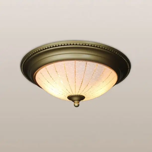 

European and American style pastoral ceiling lamp wrought iron simple glass study bedroom aisle balcony lamp