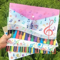 1 pcs cute a4 music theme piano instruments document bags examination file holder student storage organizer stationery gifts