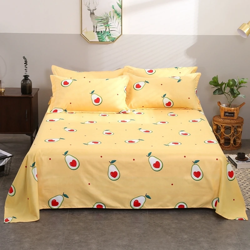 

Floral Bed Flat Sheet Bed Sheets Pillowcase Child Kids Adults Bedspread Mattress Protector Cover+2pc free pillowcase