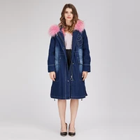 2019 yiwu new arrival removed raccoon fur collar fox fur liner parka overcoat coat for autumn and winter great fur coat