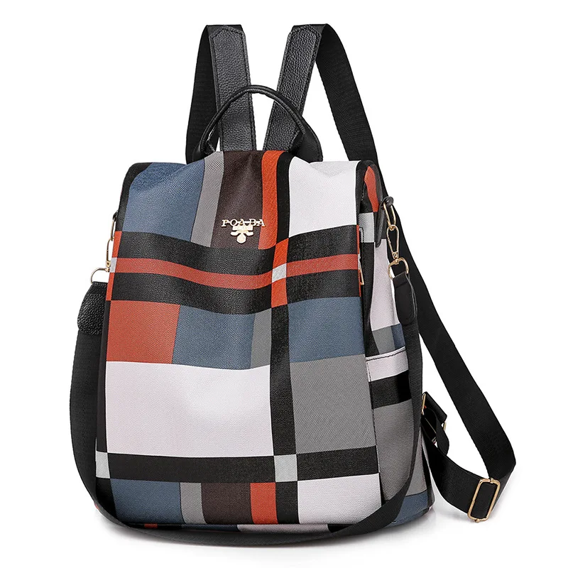 

Модный качественный женский рюкзак с защитой от кражи, Вместительная женская школьная сумка для девочек-подростков, рюкзак в стиле ретро