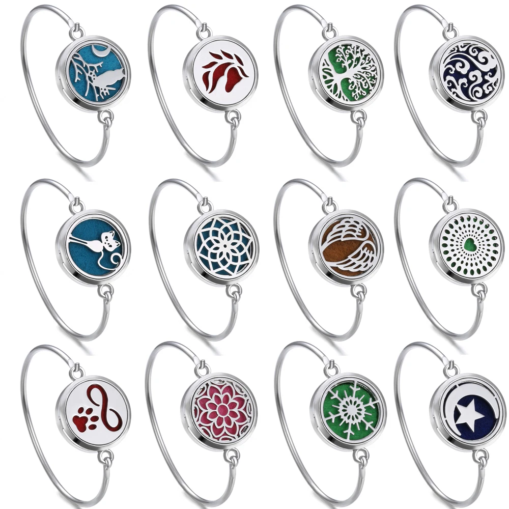 Новый браслет для ароматерапии ювелирные изделия с диффузором из нержавеющей