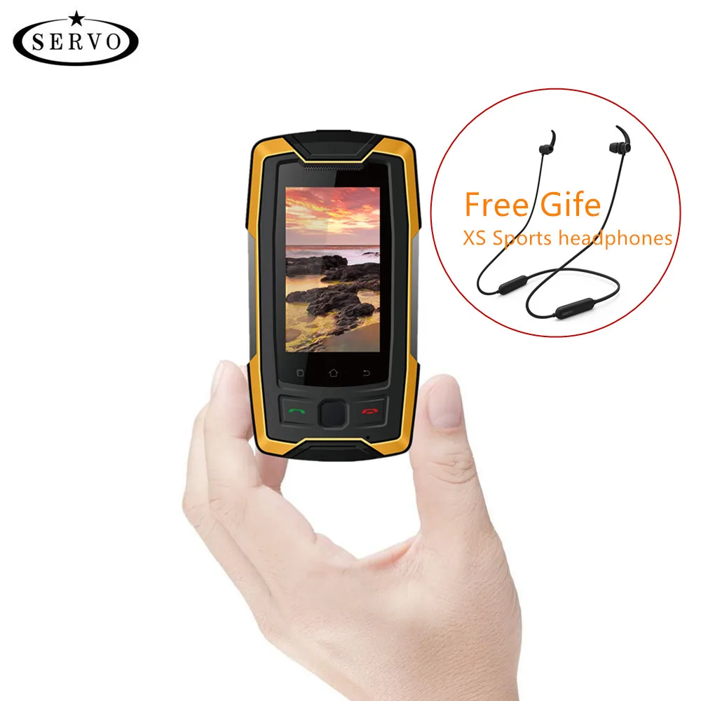 

SERVO X7 Plus 2.45" MTK6737 mini Smartphone 4G IP68 Waterproof RAM 2GB ROM 16GB Fingerprint NFC GPS Mobile Phone Walkie