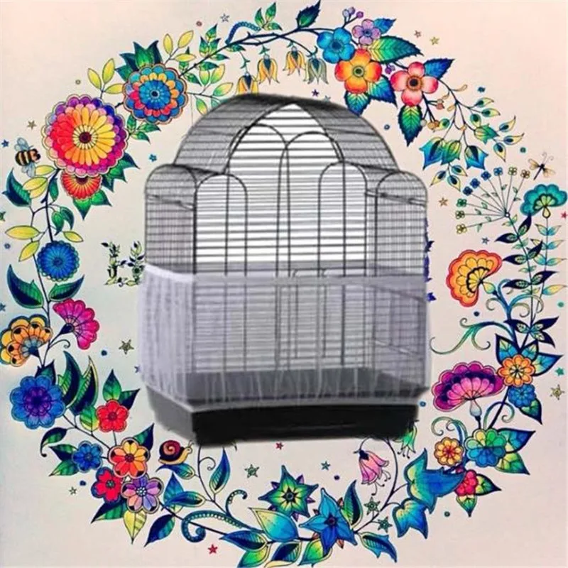 Нейлоновая сетка рецептор семян птица крышка попугая мягкая легкая чистка